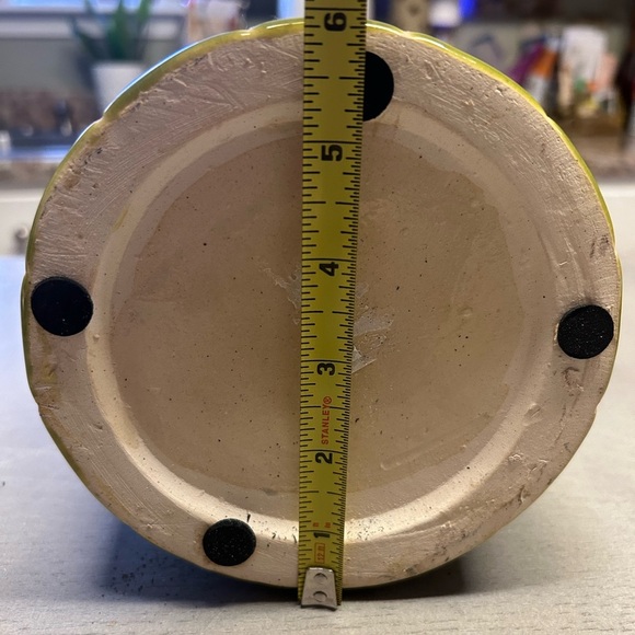 Unique Rare Vase Alvarado Green With White Strips Modern Glazed 10” Tall 6” Wide - Picture 11 of 12